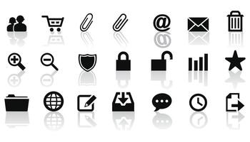 Collection of simple web icons. various web elements. Universal web icons for use in web and mobile UI vector