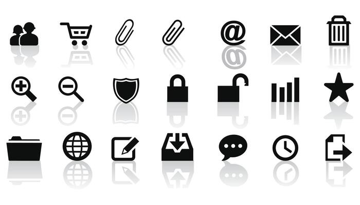 Collection of simple web icons. various web elements. Universal web icons for use in web and mobile UI