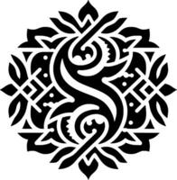 design of a variety of motifs that unite into a shape. beautiful flower vector