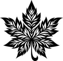 llustration of a maple leaf with a unique pattern polished in every detail vector