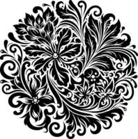 design of a variety of motifs that unite into a shape. beautiful flower vector