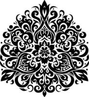 design of a variety of motifs that unite into a shape. beautiful flower vector