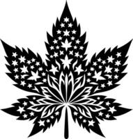 llustration of a maple leaf with a unique pattern polished in every detail vector