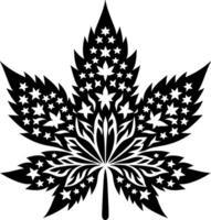 llustration of a maple leaf with a unique pattern polished in every detail vector