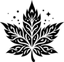 llustration of a maple leaf with a unique pattern polished in every detail vector