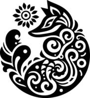 dog animal design with beautiful polished patterns inside vector