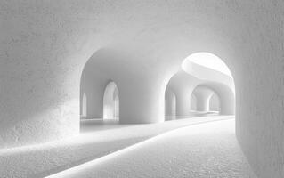 AI generated Modern Sand Filled Indoor Architecture photo