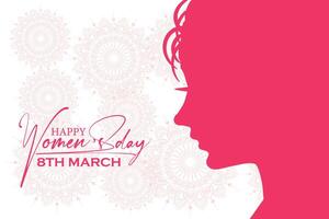 8 marzo, De las mujeres día saludo tarjeta y contento De las mujeres día bandera diseño, cartel, tarjeta, y póster diseño modelo con texto inscripción y estándar color, internacional De las mujeres día celebracion, vector