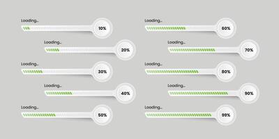 sencillo Progreso bar o cargando Temporizador para web y móvil ui diseño vector