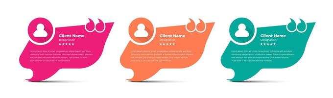 Abstract designed customer feedback or testimonial element design vector