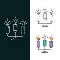 candelabro vector icono diseño