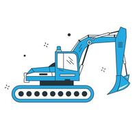 Excavator Vector Illustration Icon Design