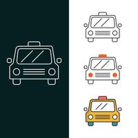 Taxi Car Vector Icon Design