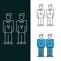 Groom And Groom Vector Icon Design