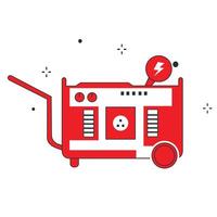 Electric Generator Vector Illustration Icon Design