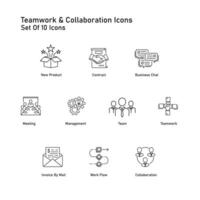 Teamwork and Collaboration Vector Icon Design