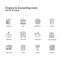 Finanzas y contabilidad vector icono diseño