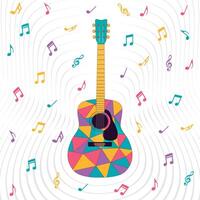 Guitarr Lesson concept waves background vector