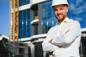 Portrait of an handsome young architect photo