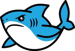 Shark dolphin cartoon design vector