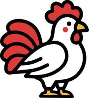 Rooster chicken cartoon design vector