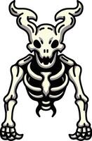 Skull skeleton animal beast vector