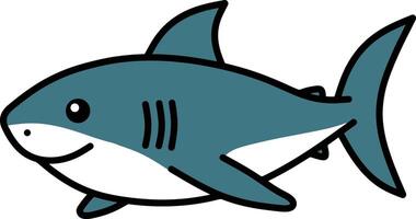 Shark dolphin cartoon design vector