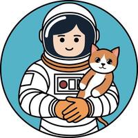 astronauta mano dibujado vector
