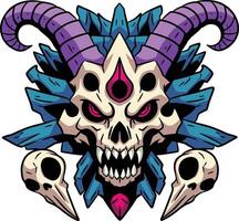 Skull Monster character design vector