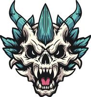 Skull Monster character design vector