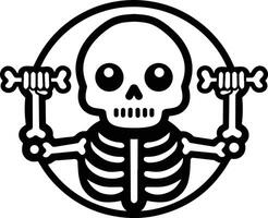 Skull bone skeleton design vector