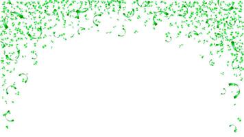 Falling green confetti celebration party holiday decorative elements design vector