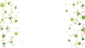 Frame Saint Patricks Day background vector illustration for spring design. Good luck with shamrocks