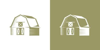 Farmhouse,warehouse or barn vintage logo design. vector illustration