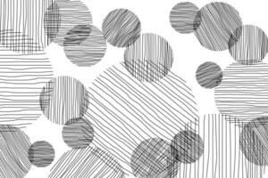 This image displays a monochromatic abstract design consisting of vertical and horizontal lines in overlapping circles. Vector illustration