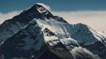 ai generado cerca arriba ver de montar Everest foto