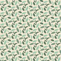seamless pattern leaves and greenery vector