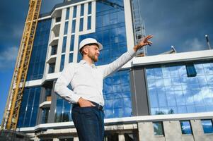 Portrait of an handsome young architect photo