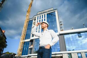 Portrait of an handsome young architect photo