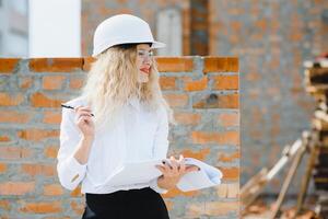 Portrait of an architect at work photo