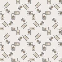 Smartphone with AI Chat vector colored seamless pattern