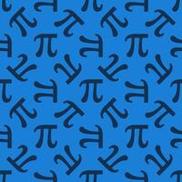 Pi símbolo vector azul sin costura modelo - matemáticas concepto antecedentes