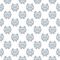 Artificial Intelligence in Smart Phone vector AI in Mobile Device seamless pattern in thin line style
