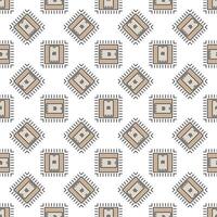 Chip with AI Phone vector Artificial Intelligence colored seamless pattern