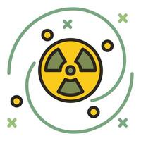 Nuclear Bomb in Galaxy vector colored icon or design element