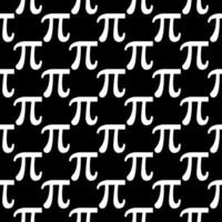 Mathematics concept dark geometric pattern with Pi symbol - vector Math seamless background