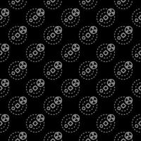 Space Based Nuclear Weapon with Earth and Sun vector linear seamless pattern