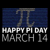 Happy PI Day - 3,14 card - Pi Numbers Maths modern vector illustration or banner