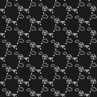 Space-Based Nuclear Weapons and clouds vector linear seamless pattern