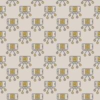 AI and Smartphone vector Phone with Artificial Intelligence colored seamless pattern